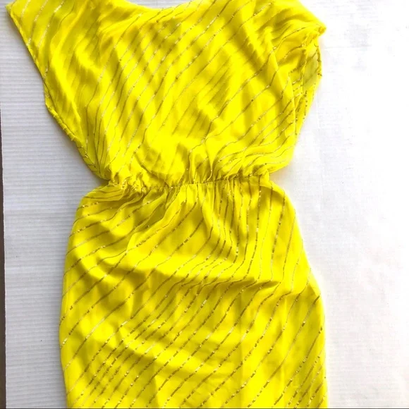 Vince Camuto Sequin Asymmetrical Neck Dress